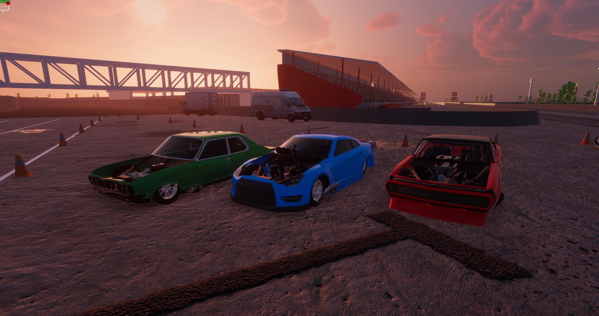 The comprehensive tuning interface showing engine upgrades and gear ratio adjustments