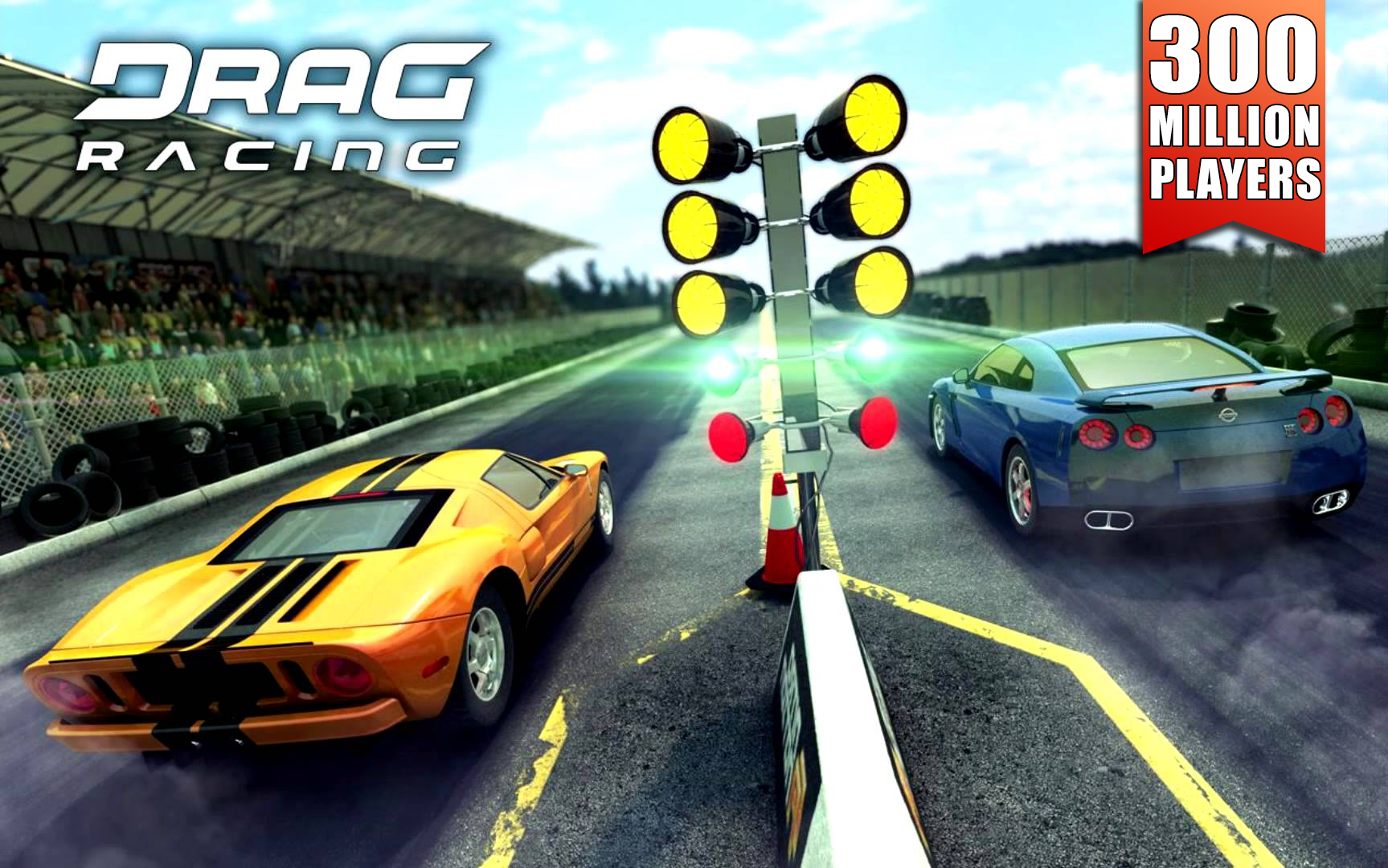 An intense real time multiplayer drag race in progress featuring dynamic nitro boost effects
